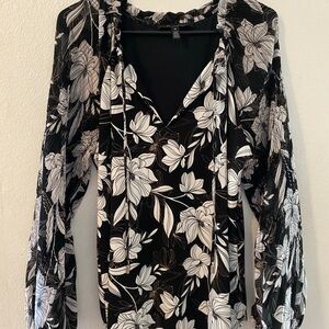 White House Black Market Floral Blouse